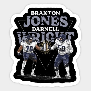 Braxton Jones & Darnell Wright Chicago Bookends Sticker